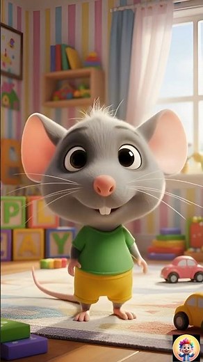 Little Rat Song 🐭 | Funny Cartoon Rhyme Song | Kids Animation | Nursery Rhymes for Kids