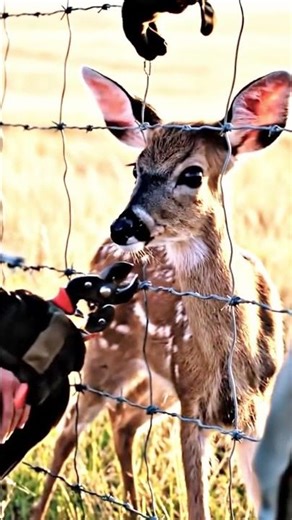 Baby Deer Rescued from Fence | Emotional Wildlife Rescue Story #BabyDeer #AnimalRescue