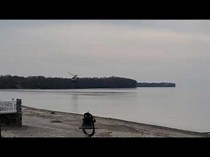 Extreme Low Pass By Two Boeing CH-47 Chinook Flying Over Lake Erie