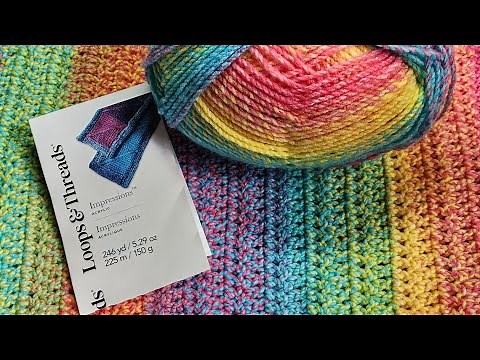 YARN REVIEW! Loops & threads Impressions from Michaels