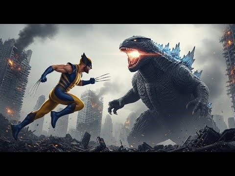Wolverine vs Godzilla: Epic City Battle | Kaiju Attack!