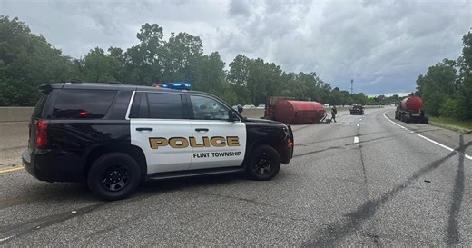 Northbound I-75 reopens in Flint after a tanker overturned