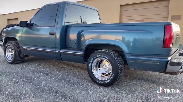 Chevy OBS stepside on 15x10 CENTERLINES and new 295/50/15 #coopercobras #chevyobs #fyp #explore #obs #bbtcrew #bigboystirescc #oldbodystyle #chevy
