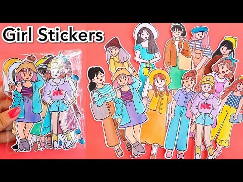 How to Make Girl Stickers for Journal / Homemade Girl Stickers