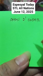 Espesyal Tips STL Tips All Nations #chrisdcoder #STLVISAYAS #STLMindanao #swertreshearingtoday #stlresulttoday #PCSOLottoResultToday #lottoresulttoday #stlresult #stl Disclaimer Content for Entertainment purposes only and guide only. | Chris D Coder