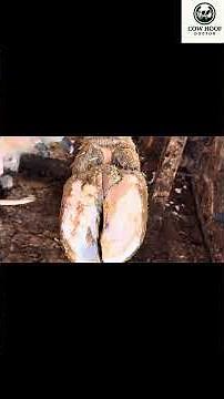 Painful cow hoof problem fixed with proper trimming. 🐄 #farming #hoofall #cow #satisfying #farming