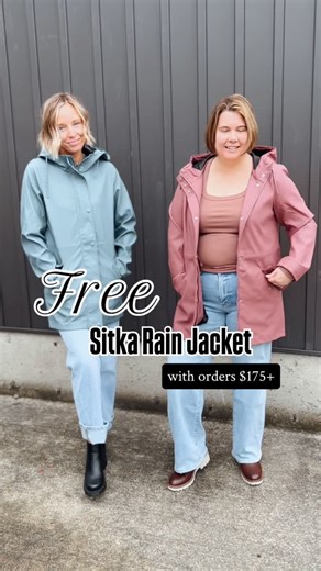 The rain jacket that never goes out of style ☔️ IS FREE when you spend $175 before tax 🛒 .. simply fill your cart with $175 worth of goods before tax, then add your sitka rain coat of choice, discount will auto apply! . . . *while supplies last. no rain checks. cannot be redeemed on previous orders. free gift is NOT eligible for return or exchange. cannot combine with other discount codes* | Timber Gray