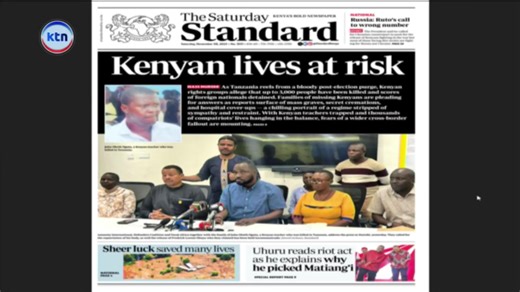The Saturday Standard: Kenyan Lives at Risk. Make sure you grab a copy. #WeekendPrime #ktnat35 @MrNoahkipkemboi | KTN News Kenya