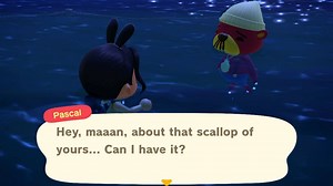 Where does Pascal go after interacting with players in Animal Crossing: New Horizons?