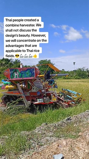 Innovative Thai Rice Harvester for Rural Farming | Thai Farm Machine