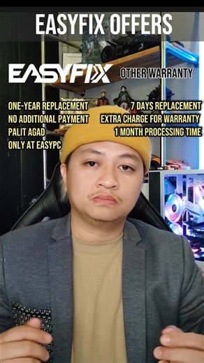 On a serious note, here's all you need to know about EASYFIX. #easypc #easyfix #techtok #oneyearwarranty #palitagad #i-easyfixmonayan