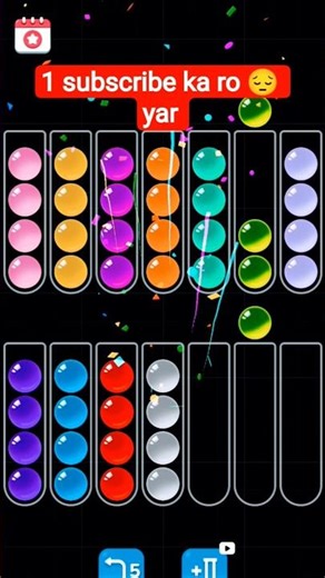 Color Sorting solution /Level 289/Ball Sort Puzzle Fun Gameplay #shorts #gaming #gameplay #virlshort