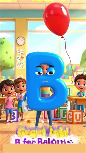 B is for Balloon | B for Balloon 🎈 | ABC Alphabet Song for Kids | Learn Letter B Fun Short #kids