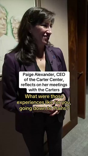 Paige Alexander, CEO of The Carter Center, tells CBS News about her meetings with former President Jimmy Carter and his wife, Rosalynn, in Plains, Georgia: “It's a village from where he came, and it's where he wants to be.” | CBS Mornings
