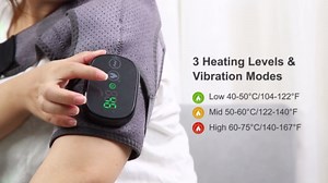 Cordless Shoulder Heating Pad, Shoulder Massager for Pain Relief Deep Tissue, Heated Shoulder Wrap with Massage, Heated Shoulder Brace for Rotator Cuff(Gray)