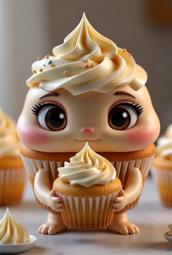 Adorable Cupcake Eating Experience