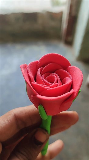how to make clay rose Very easily made for kids #creativeclayideas #diy #art #craft #creative #clay