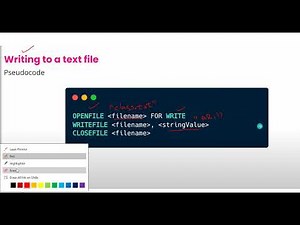 how to write or read or append file pseudocode