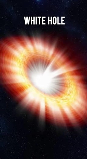 The Opposite of a Black Hole 🤍 #Space #Physics #Shorts What if there was a place you could leave… but never enter? A white hole is the theoretical opposite of a black hole. Instead of trapping everything, it does the reverse: Matter and light can only come out. Nothing — not even light — can cross its horizon going in. White holes appear naturally in Einstein’s equations as the time-reverse of black holes. But here’s the mystery: We’ve never seen one. They may be unstable. Or they may only exis
