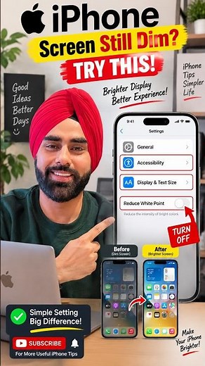iPhone Screen Dim at Full Brightness? Turn OFF This Setting! 📱☀️