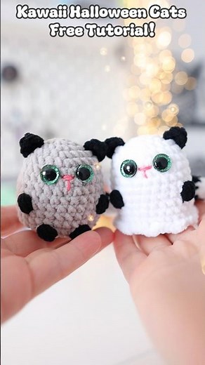 Cute Crochet Ghost Cat 🐱👻 Easy Mochi Amigurumi Tutorial | Beginner-Friendly Easy Crochet Tutorial