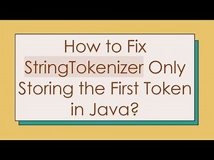 How to Fix StringTokenizer Only Storing the First Token in Java?