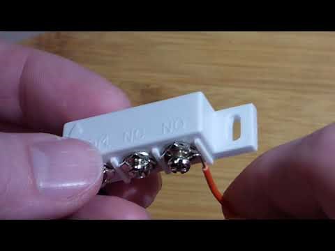 My first time wiring up magnetic switch and test circuit after snipping and stripping wire