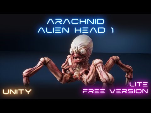 [Unity] Arachnid Alien Head 1 Lite-free version for #unity ‪@AssetStore‬ and ‪@Fab‬