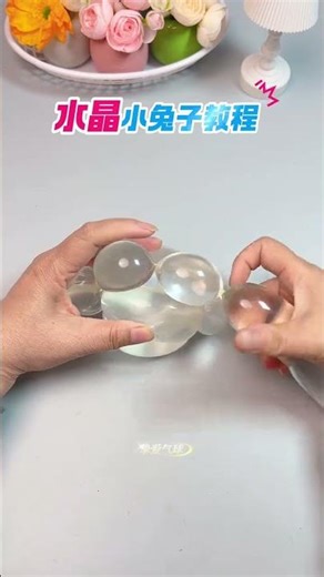 Tutorial on water-filled balloon crystal little rabbit. It s more fun to freeze it in