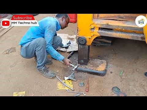 JCB Stabilizer pads change || How to change Backhoe loader Stabilizer pads #JcbStabiliser #Jcb