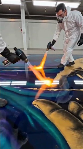 El piso más ESPECTACULAR que verás hoy #epoxyresin #beforeandafter #arte