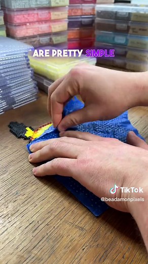 DIY Pikachu Perler Bead Tape Method Tutorial