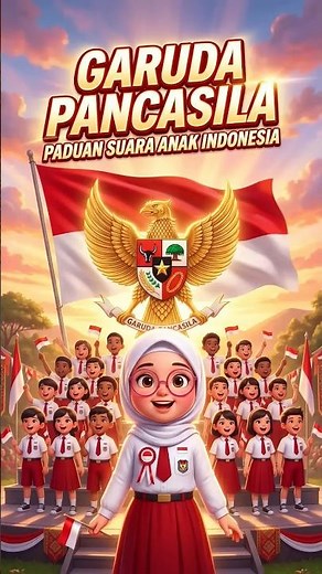 Garuda Pancasila 🇮🇩 Indonesian National Children's Song | Patriotic Animated Music Video