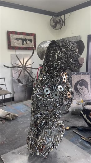 The metal dog #art #dog #welding #animals | dog