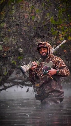 One down in the swamp! #duckhunting