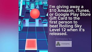 Rolling Sky Level 12 twelve 100% Complete Competition