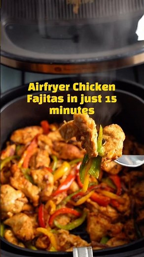 Airfryer chicken fajitas in 15 minutes #chickenfajitas