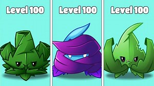 PvZ 2 搞笑 - 所有植物等级100 对抗100个小丑僵尸 - 哪种是最佳植物?_游戏热门视频