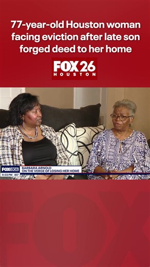 A woman in Houston's Third Ward says her son admitted to forging her signature on the deed to her home before he died. HOW YOU CAN HELP: https://www.fox26houston.com/news/houston-grandmother-facing-eviction-son-forged-deed-before-dying-suicide | FOX 26 Houston