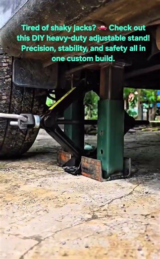 DIY Adjustable Heavy-Duty Jack Stand Hack | Smart Workshop Tips
