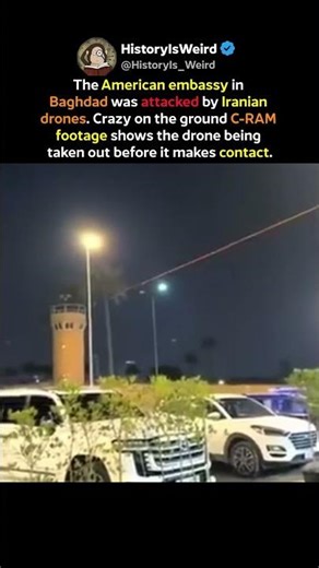 C-RAM in Action Against Iranian Attack #shorts