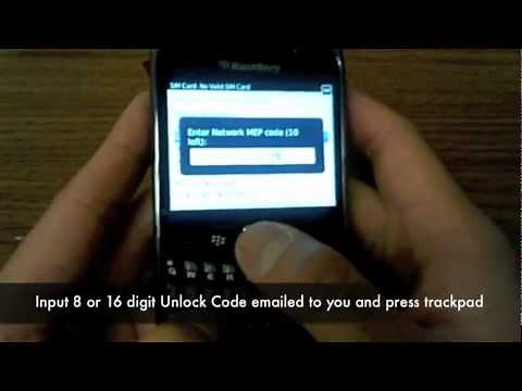 How to UNLOCK BLACKBERRY 9300 CURVE 3G INSTANTLY by MEP Code At&t, Koodo, Telus, T-Mobile, Rogers