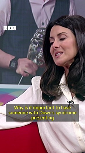 Cbeebies presenter George Webster won a Bafta earlier this week. The 21-year-old, who has Down's syndrome, was announced as a new presenter last year. https://bbc.in/3ub8rNn | BBC Yorkshire