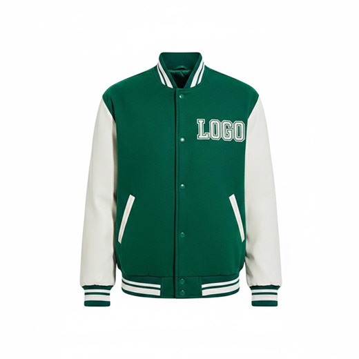 Custom Varsity Jacket, Green & White Letterman Jacket, Personalized College Baseball Coat, Unisex Streetwear Outerwear - Etsy