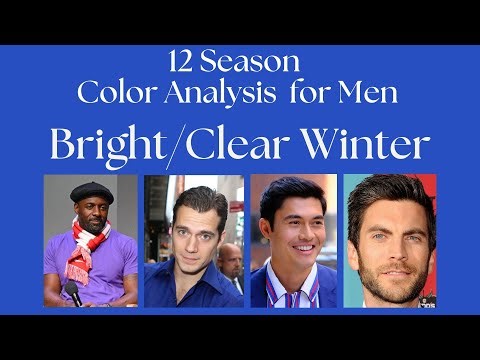 Seasonal Color Analysis for Men: Clear/Bright Winter