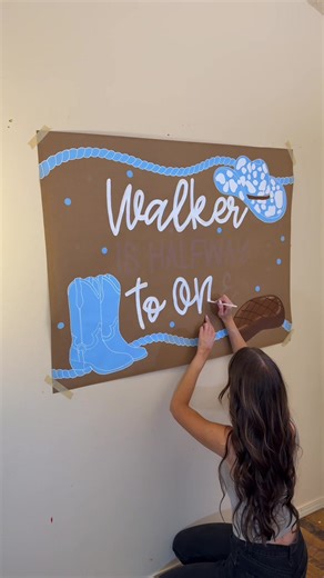 Lettering Techniques for Cowboy and Steak Birthday Banners