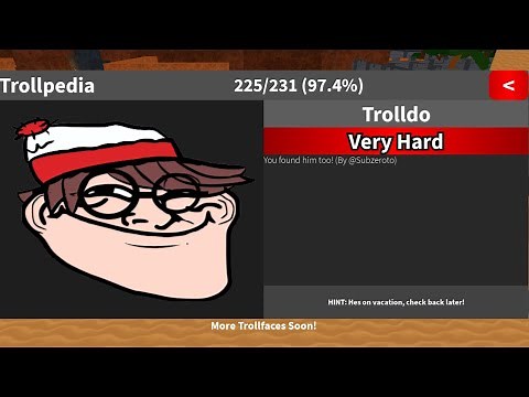 How to Find Trolldo | Find The Trollfaces! Roblox