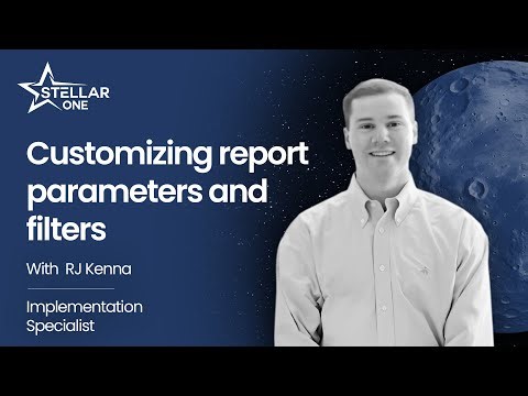 Customizing report parameters and filters