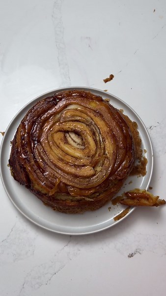 Soft fluffy rolls covered in irresistible caramel sauce