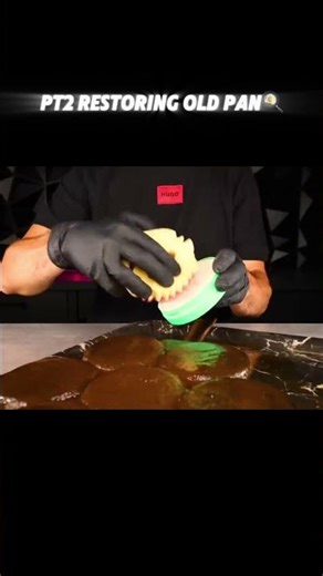 PT2 Restoring Old Pan #restoration #satisfying #shorts